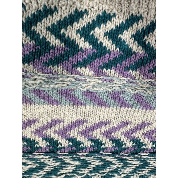 Poles Maison Montagut Sweater Womens Medium Purple‎ Textured Cotton Linen Jumper - Picture 11 of 13